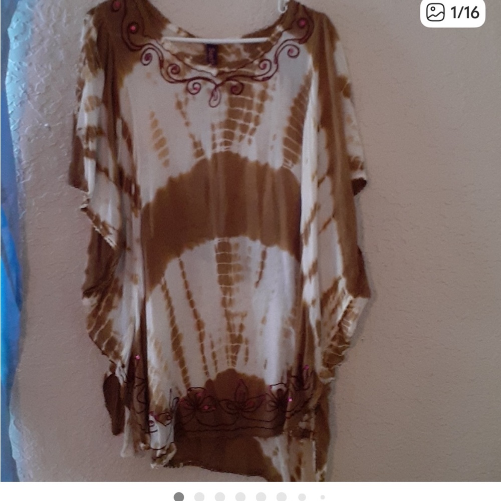 Sunflower Brown Tie Dye Midi Dress